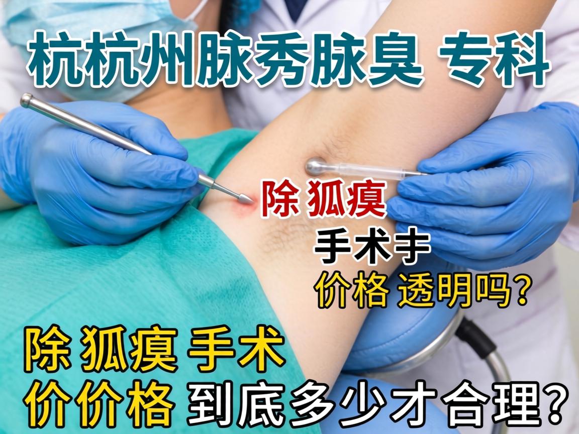 杭州腋秀腋臭专科，除狐臭手术价格透明吗？除狐臭手术价格到底多少才合理？