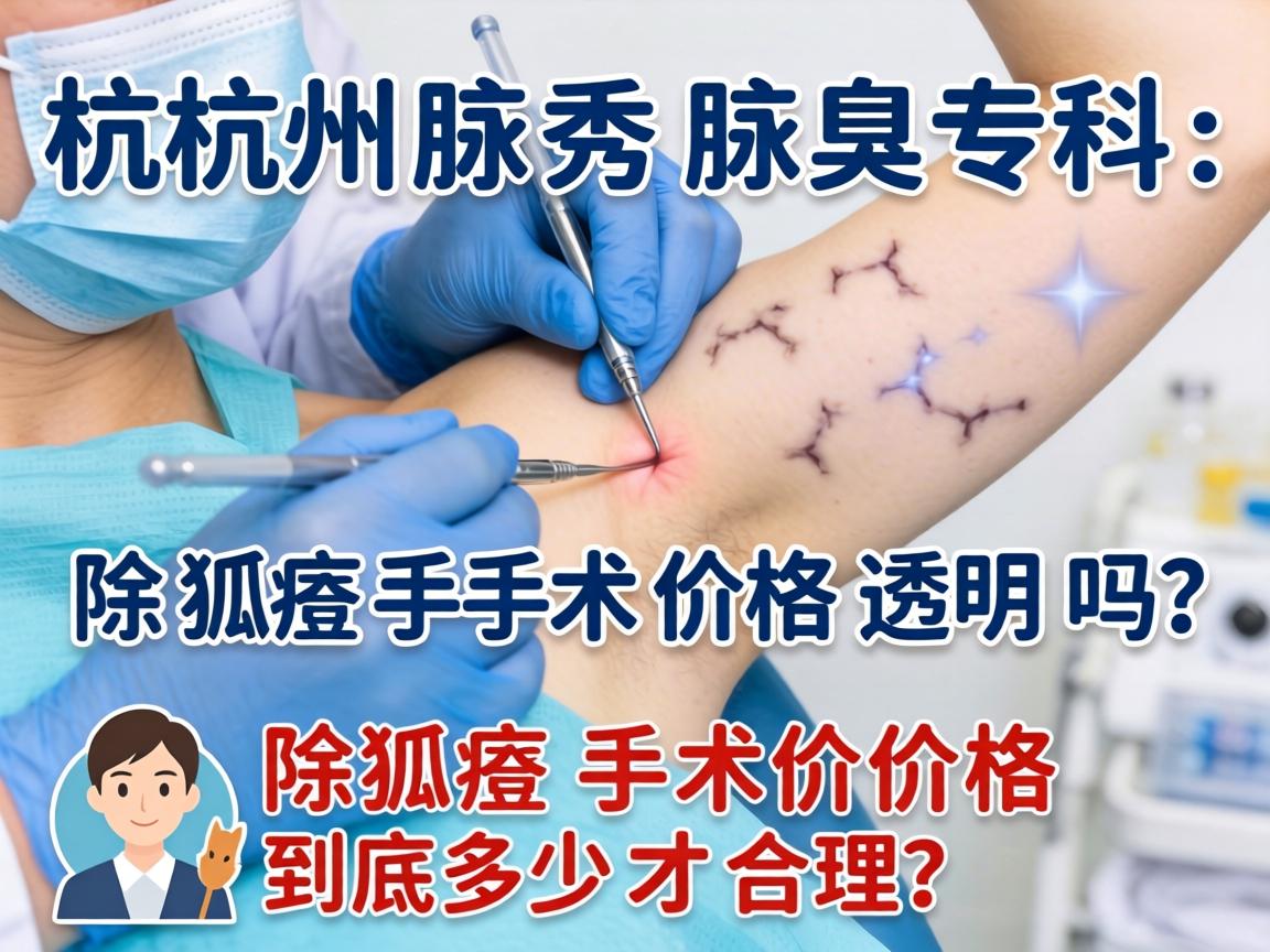 杭州腋秀腋臭专科，除狐臭手术价格透明吗？除狐臭手术价格到底多少才合理？