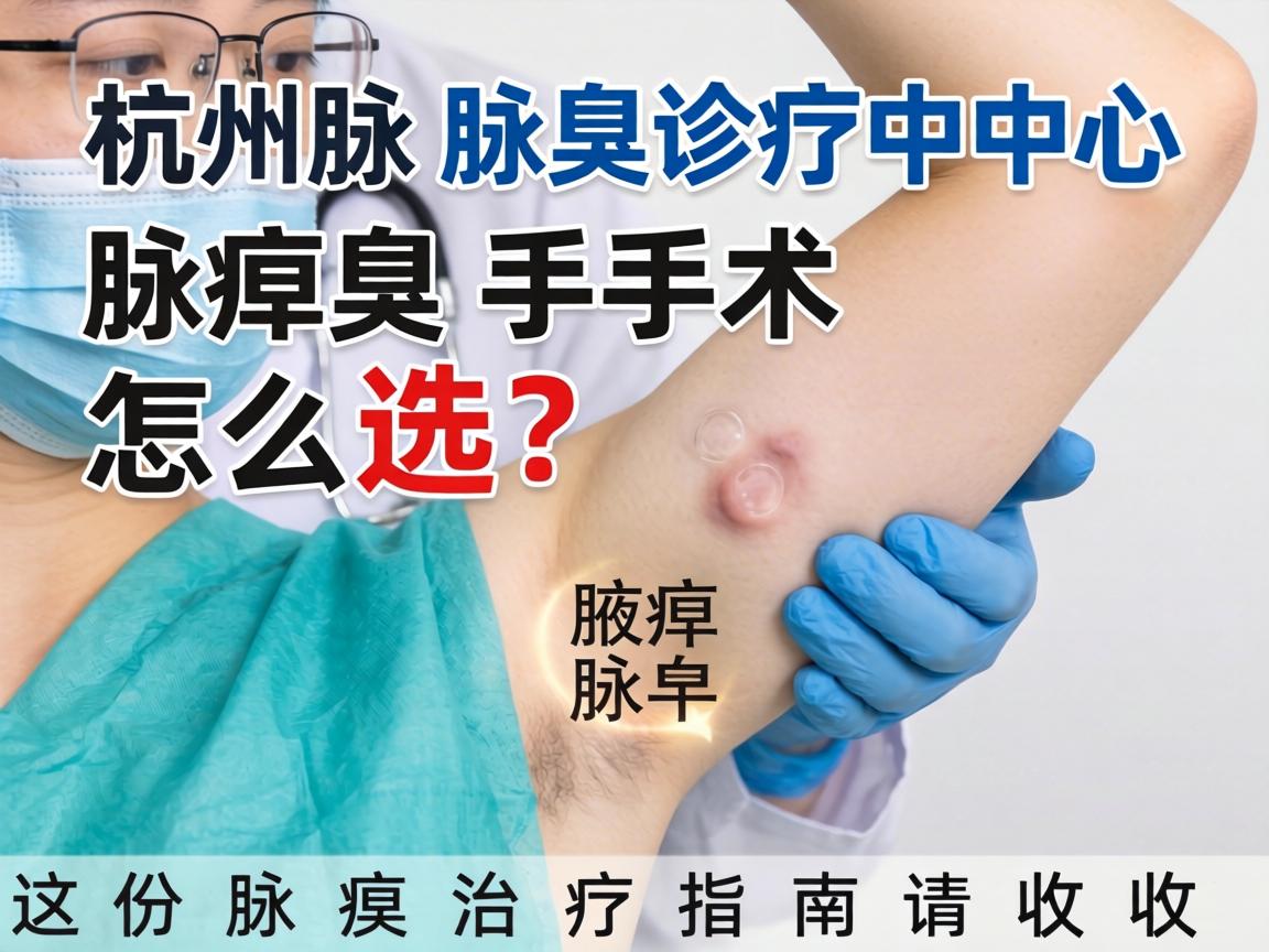 杭州腋臭诊疗中心，腋臭手术怎么选？这份腋臭治疗指南请收好