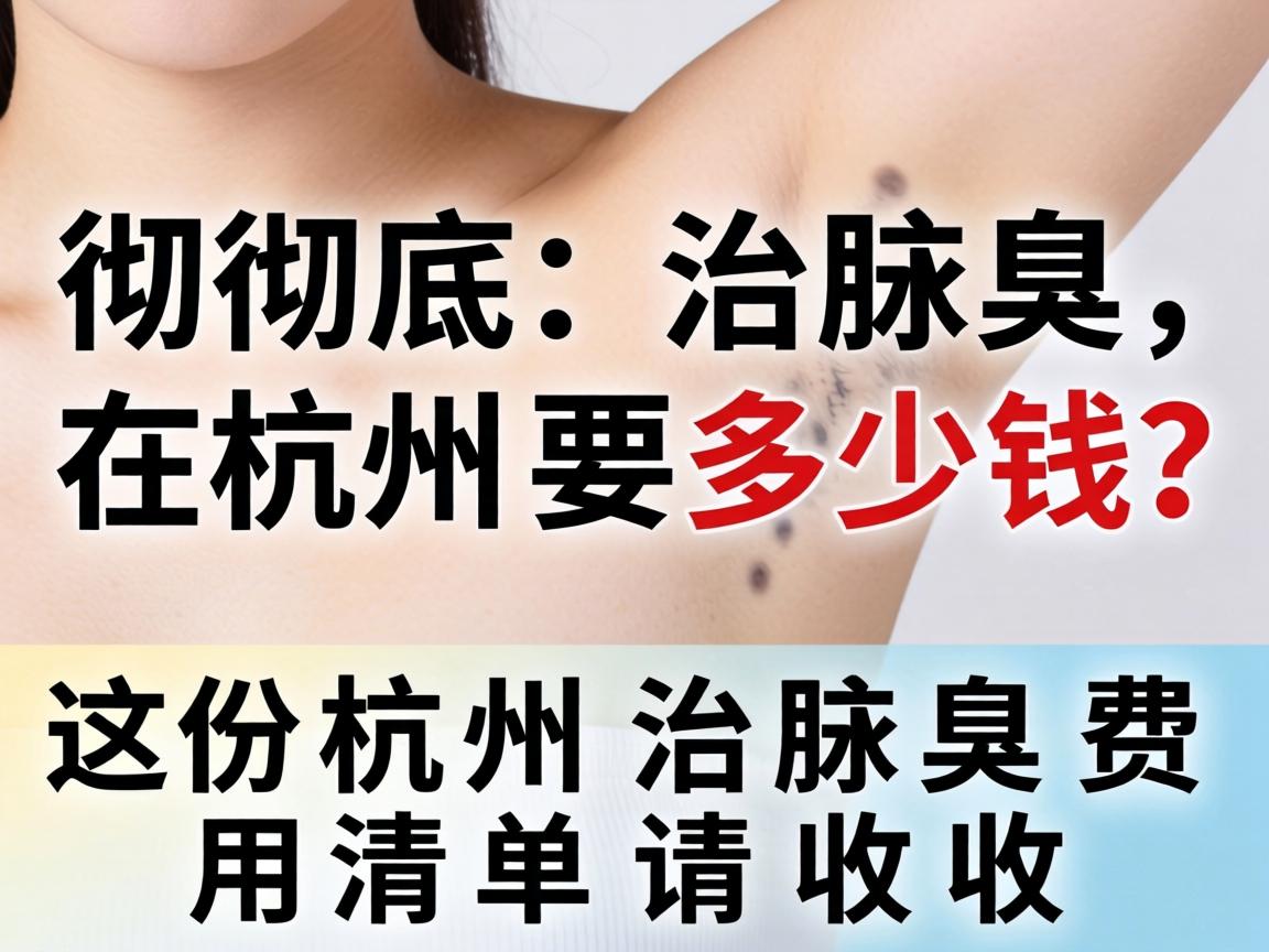 彻底治腋臭在杭州要多少钱？这份杭州治腋臭费用清单请收好