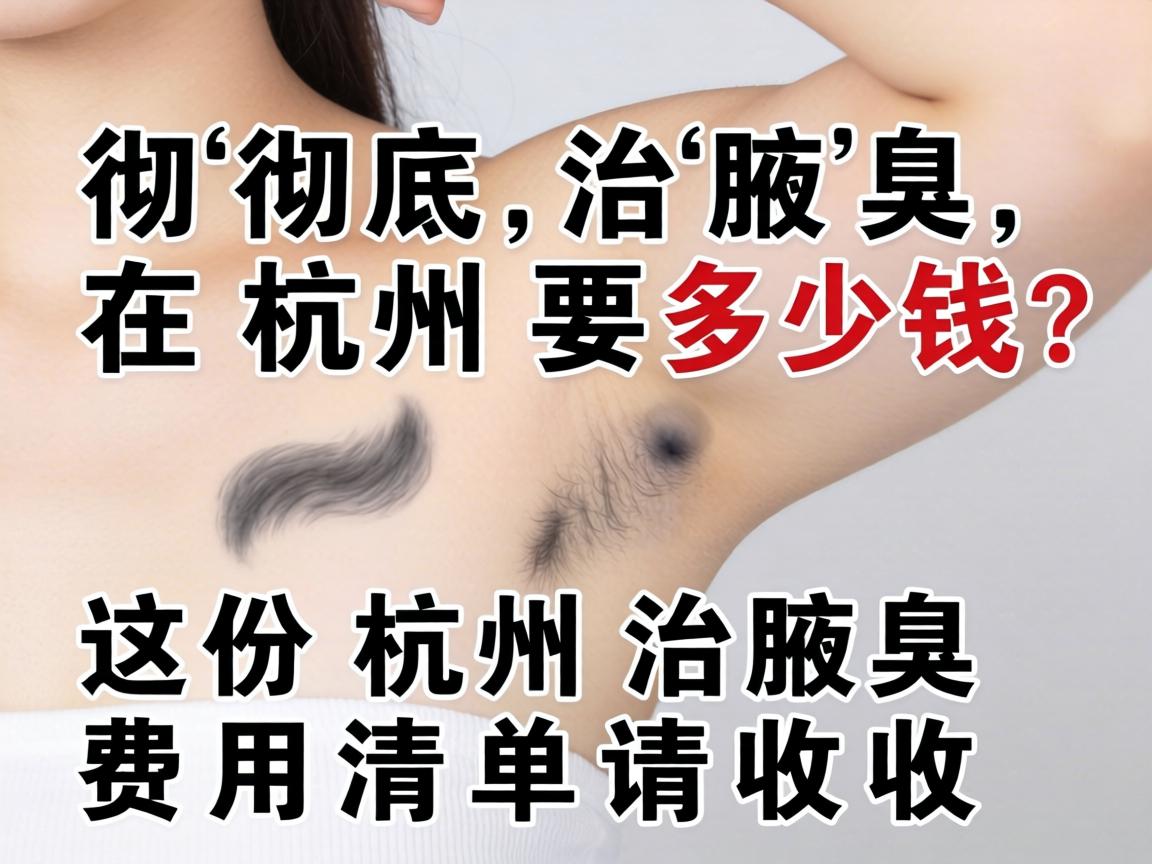 彻底治腋臭在杭州要多少钱？这份杭州治腋臭费用清单请收好