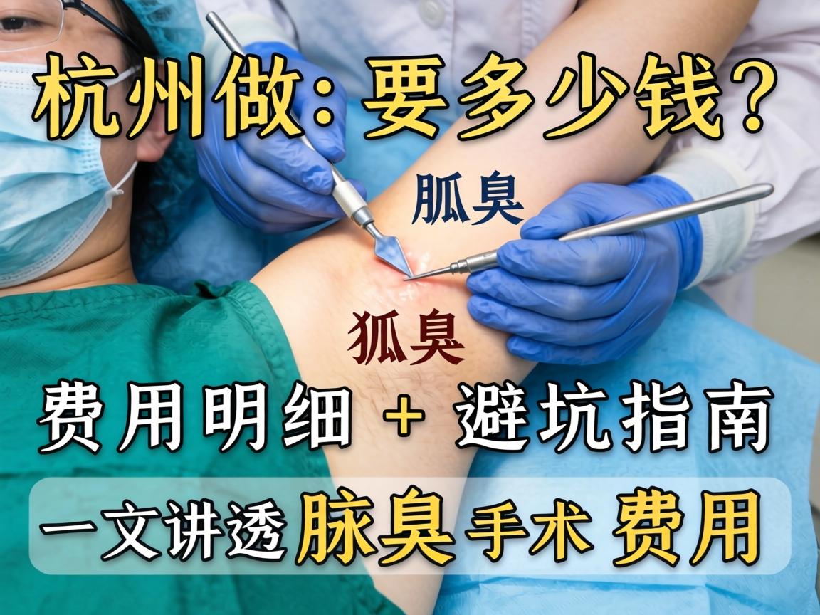 杭州做腋下狐臭手术要多少钱？费用明细+避坑指南，一文讲透腋臭手术费用