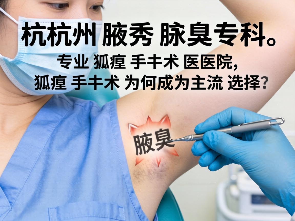 杭州腋秀腋臭专科，专业狐臭手术医院，狐臭手术为何成为主流选择？