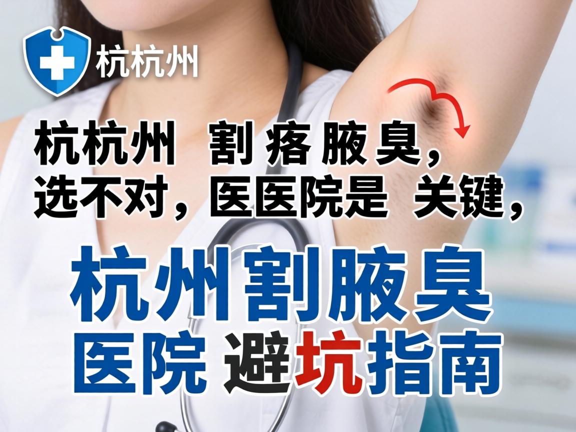 杭州割腋臭，选对医院是关键，杭州割腋臭医院避坑指南