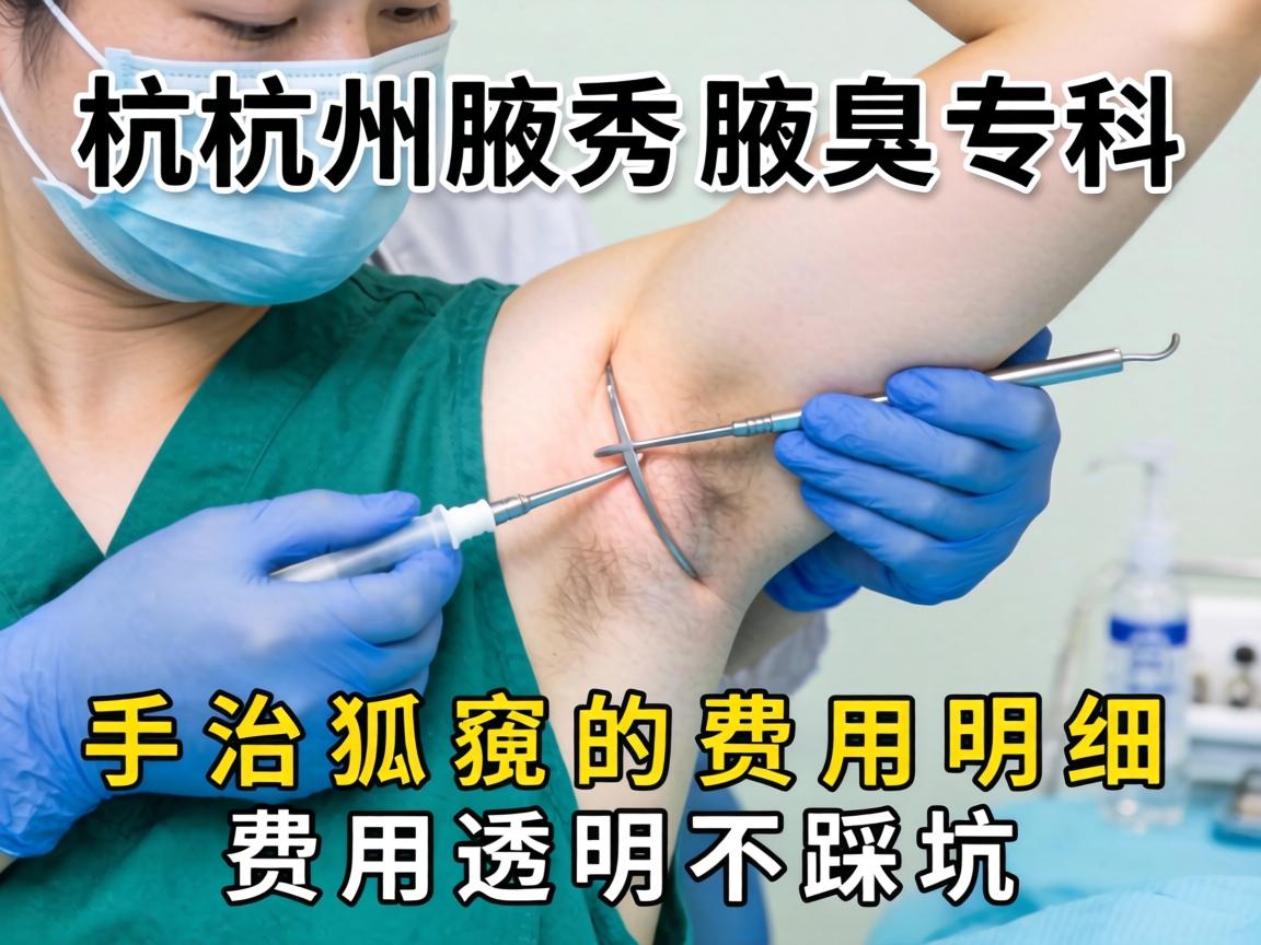 杭州腋秀腋臭专科，手术治狐臭的费用明细，费用透明不踩坑