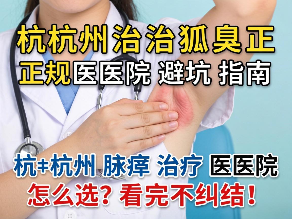 杭州治狐臭正规医院避坑指南，杭州腋臭治疗医院怎么选？看完不纠结！