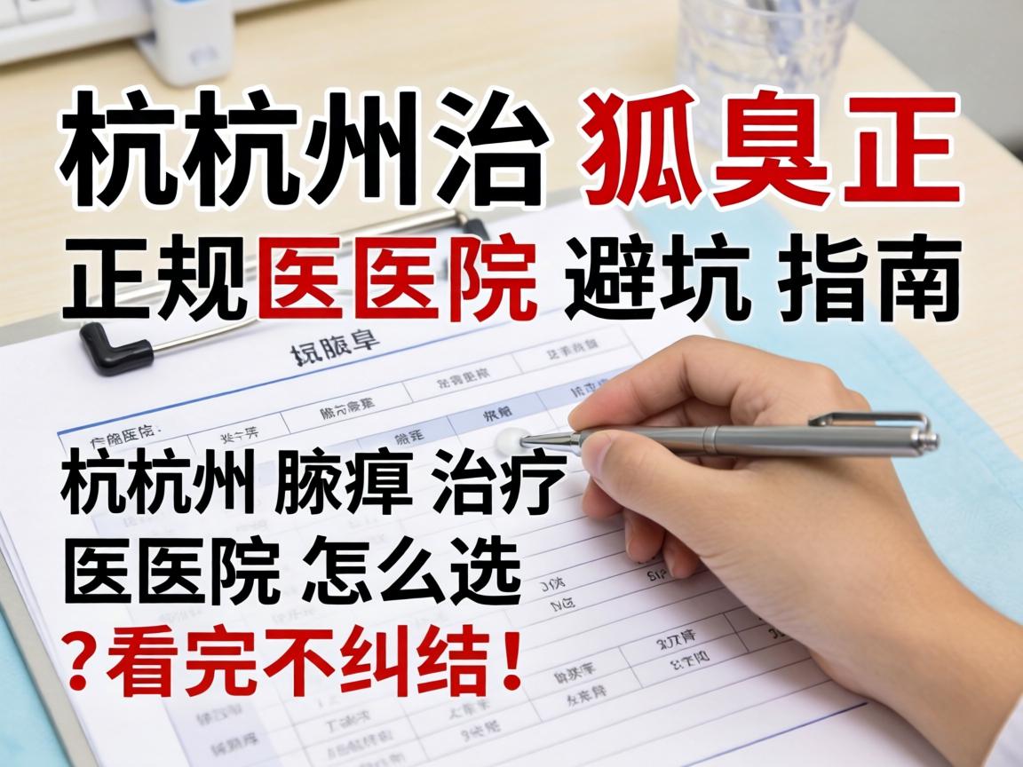 杭州治狐臭正规医院避坑指南，杭州腋臭治疗医院怎么选？看完不纠结！