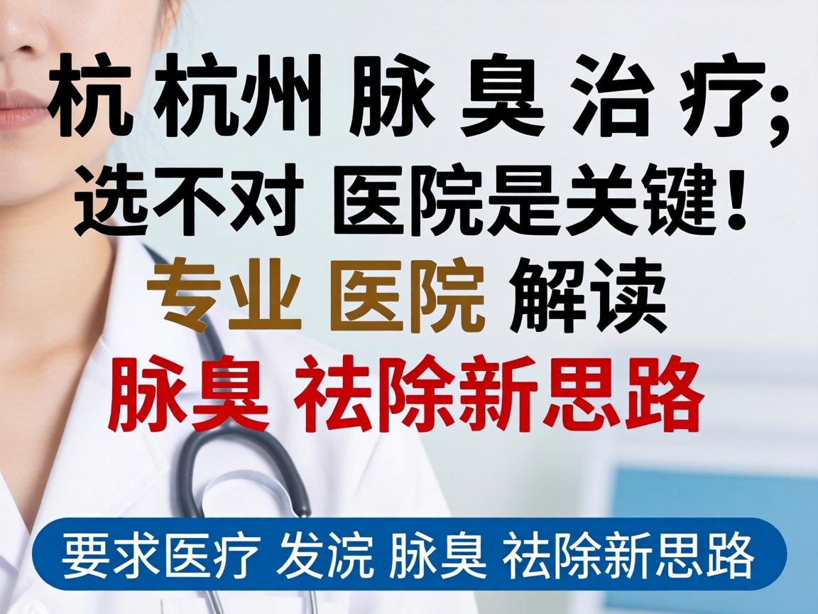 杭州腋臭治疗，选对医院是关键！专业医院解读腋臭祛除新思路