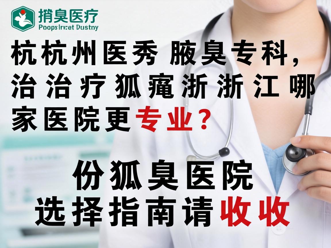 杭州腋秀腋臭专科，治疗狐臭浙江哪家医院更专业？这份狐臭医院选择指南请收好