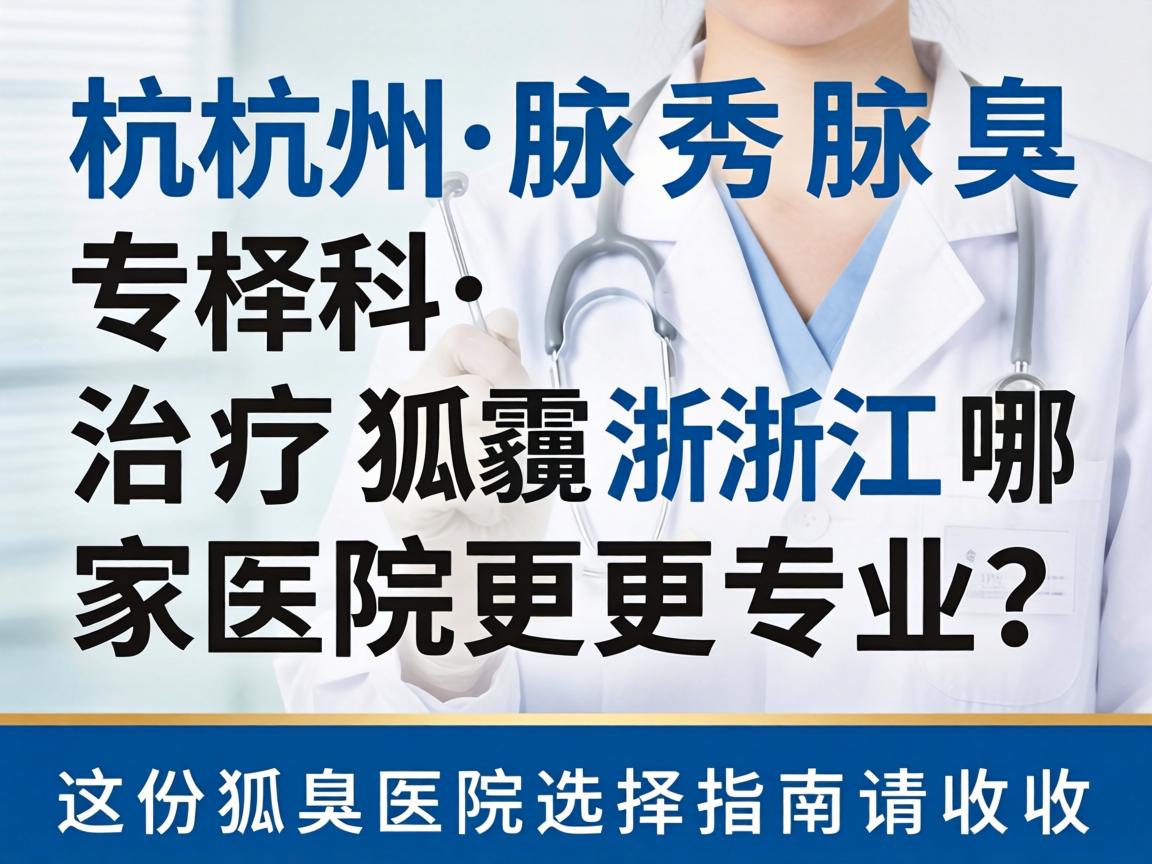 杭州腋秀腋臭专科，治疗狐臭浙江哪家医院更专业？这份狐臭医院选择指南请收好