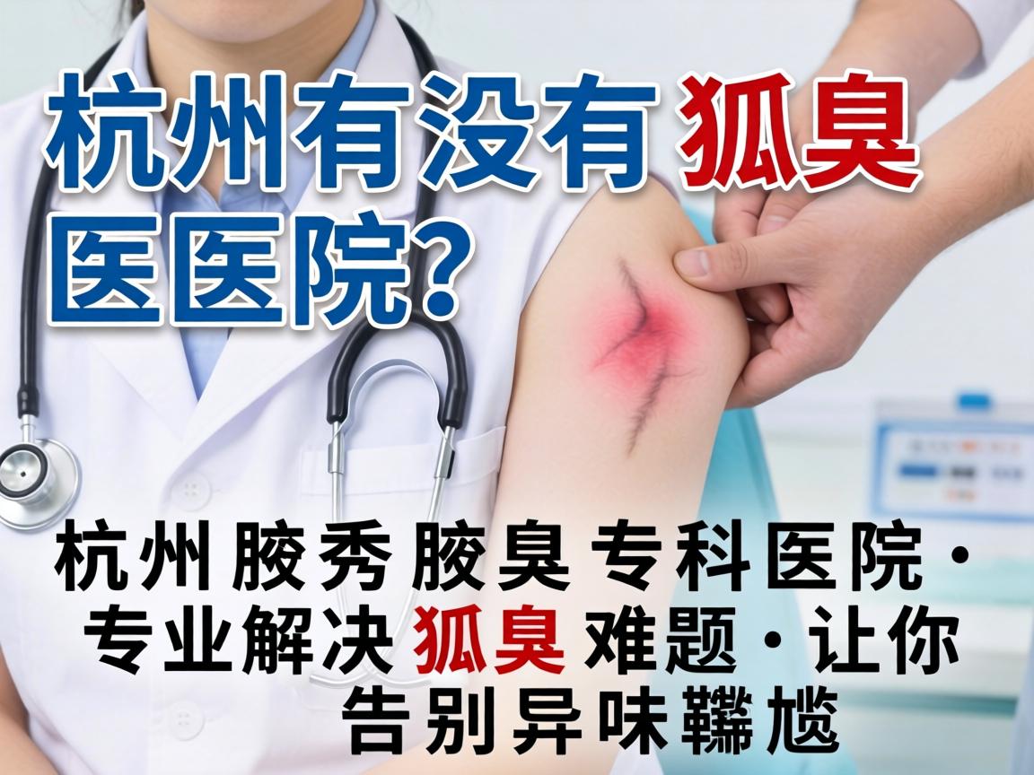 杭州有没有狐臭医院？杭州腋秀腋臭专科医院，专业解决狐臭难题，让你告别异味尴尬