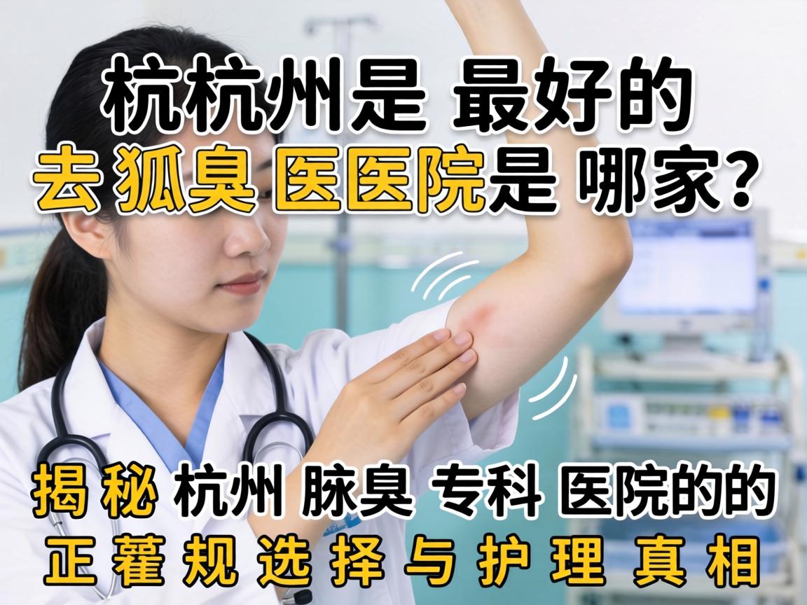 杭州最好的去狐臭医院是哪家？揭秘杭州腋臭专科医院的正规选择与护理真相