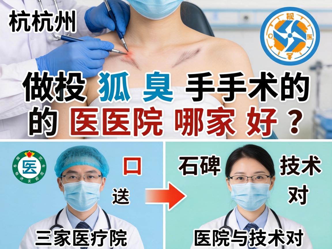杭州做狐臭手术的医院哪家好？这三家医院口碑与技术对比