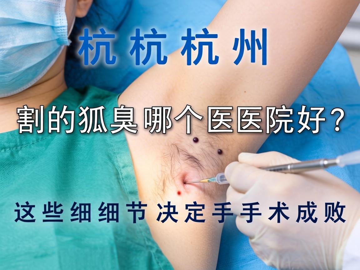 杭州割狐臭哪个医院好？这些细节决定手术成败