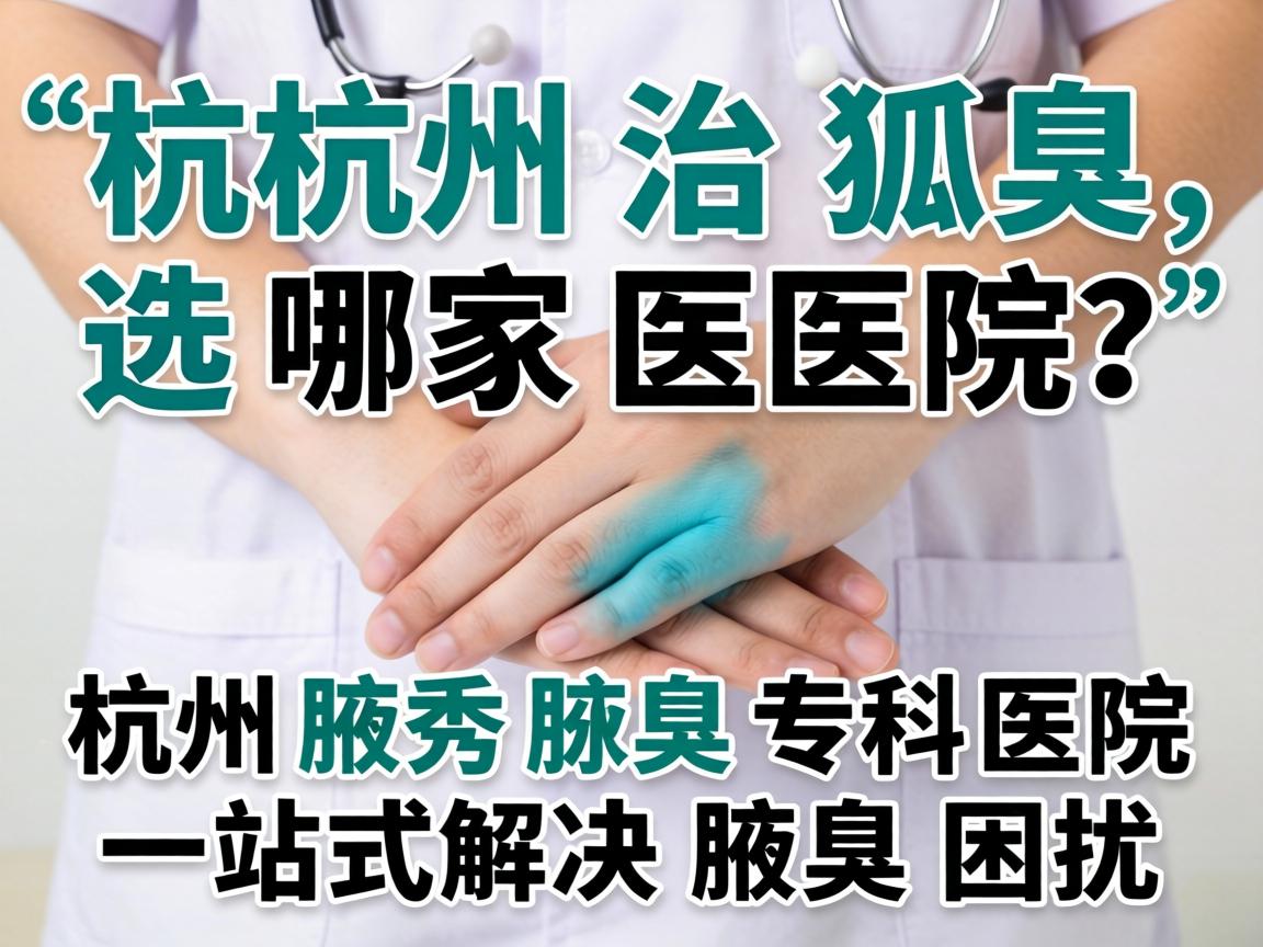 杭州治狐臭选哪家医院？杭州腋秀腋臭专科医院一站式解决腋臭困扰