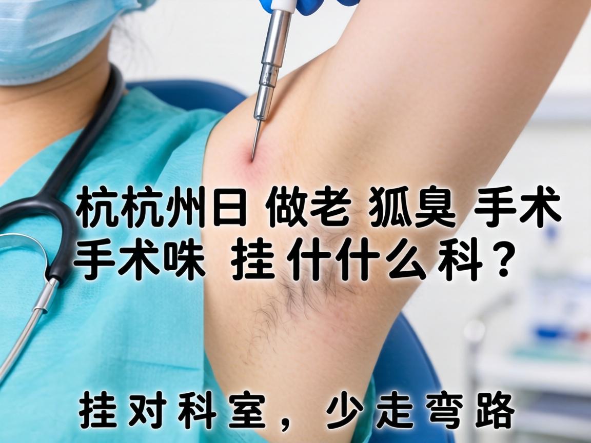 杭州做狐臭手术挂什么科？挂对科室，少走弯路