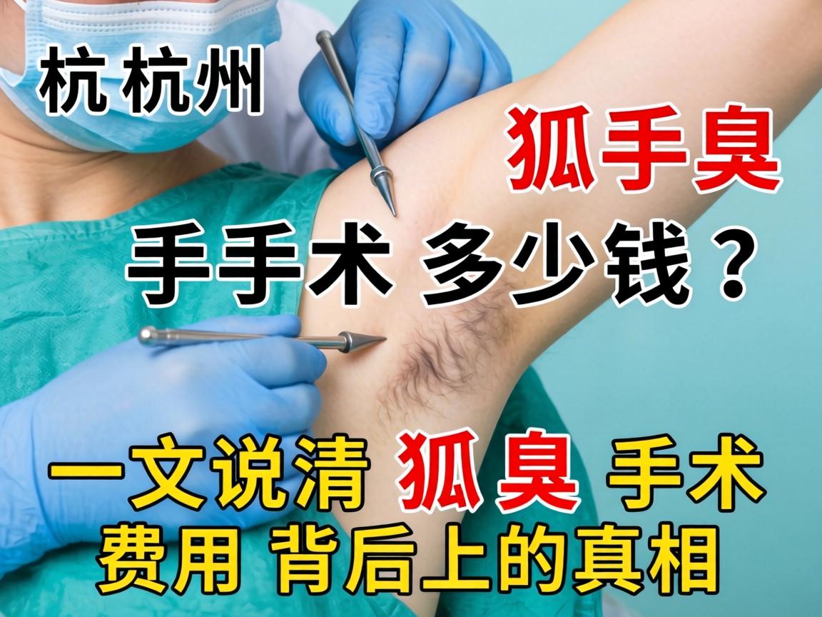 杭州狐臭手术多少钱？一文说清狐臭手术费用背后的真相