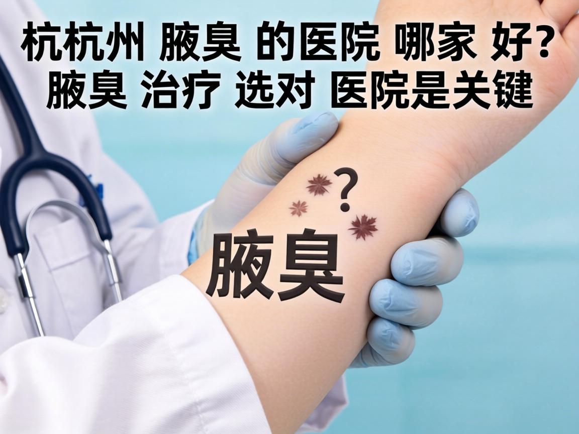 杭州腋臭医院哪家好？腋臭治疗选对医院是关键