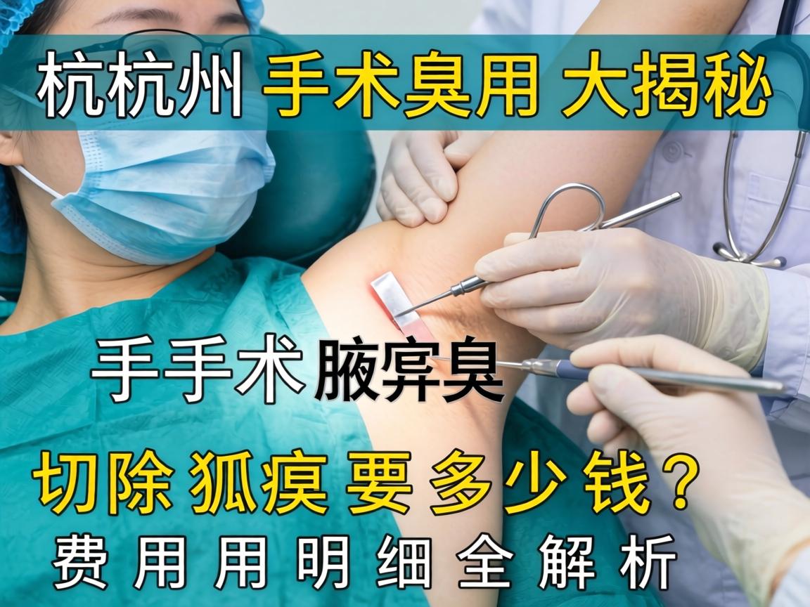 杭州腋臭手术费用大揭秘，切除狐臭要多少钱？费用明细全解析