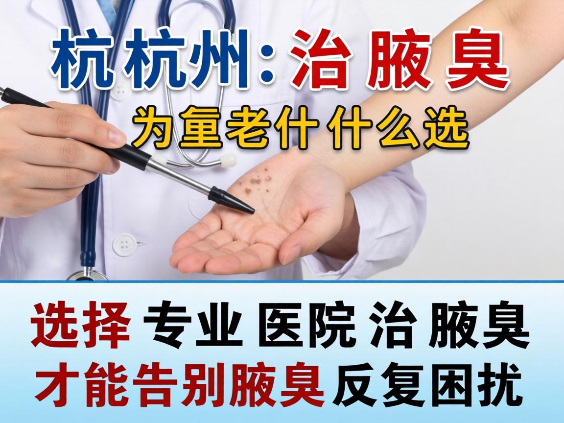 杭州治腋臭，为什么选择专业医院治腋臭，才能告别腋臭反复困扰？