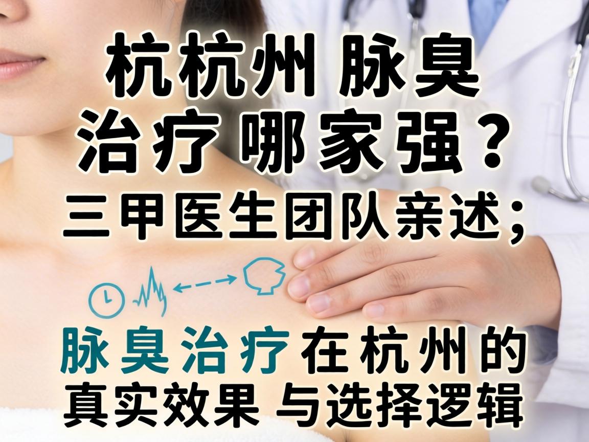 杭州腋臭治疗哪家强?三甲医生团队亲述,腋臭治疗在杭州的真实效果与选择逻辑 杭州腋臭治疗哪家强?三甲医生团队亲述,腋臭治疗在杭州的真实效果与选择逻辑