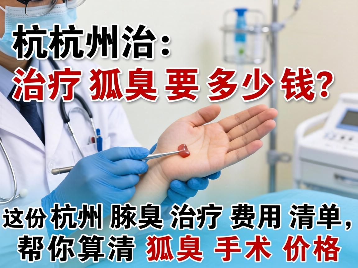 杭州治疗狐臭要多少钱？这份杭州腋臭治疗费用清单，帮你算清狐臭手术价格