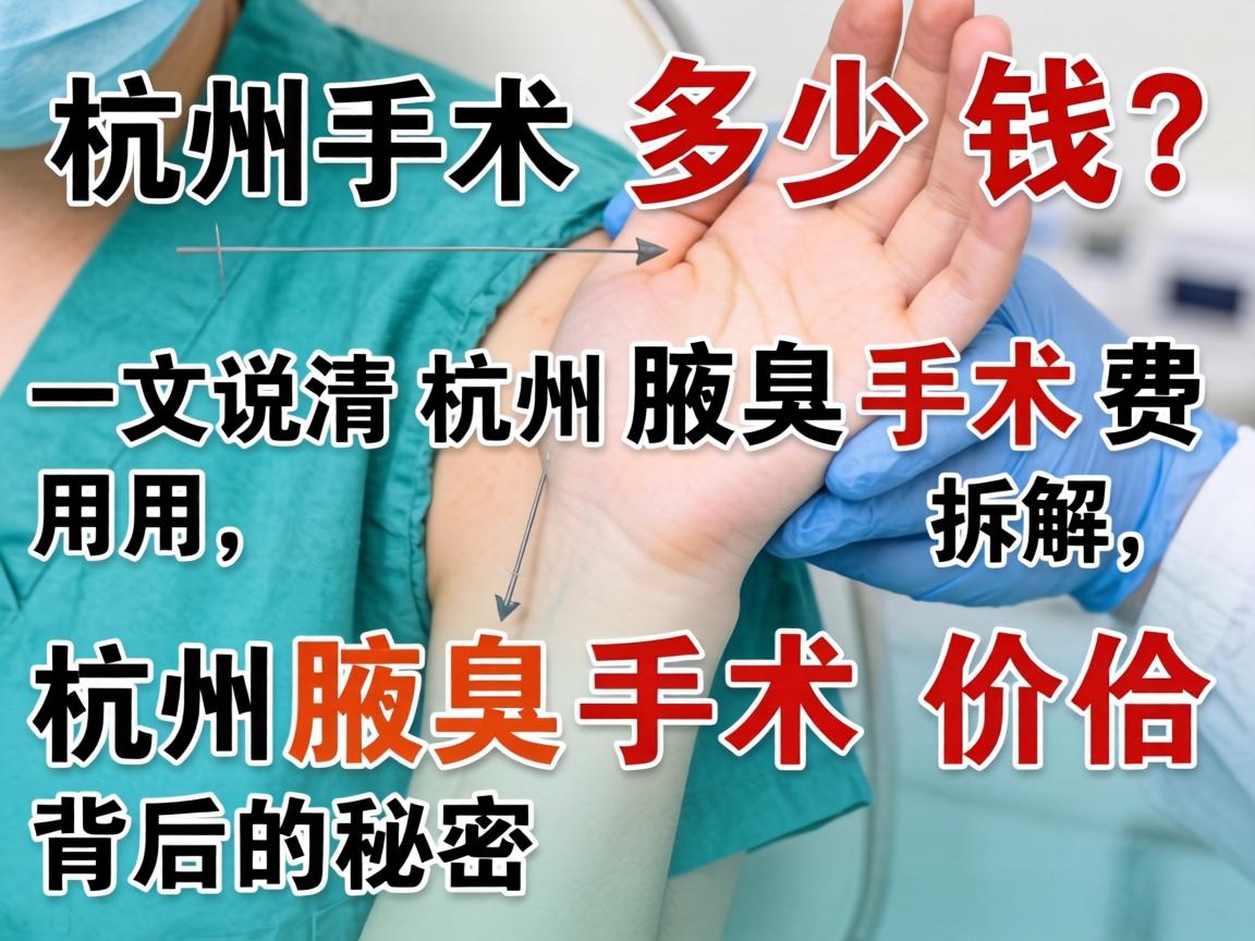 杭州腋臭手术多少钱？一文说清杭州腋臭手术费用，拆解杭州腋臭手术价格背后的秘密