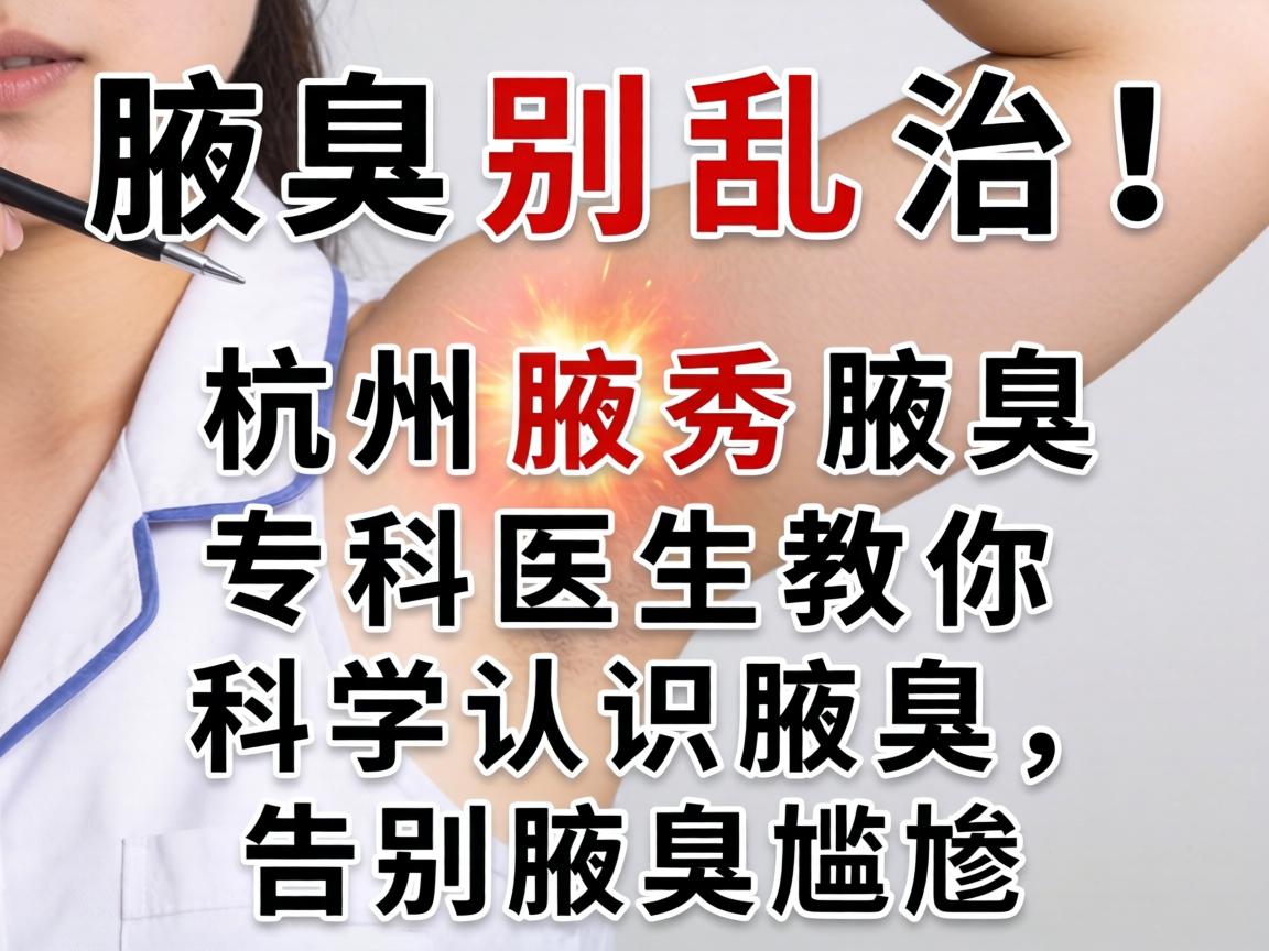 腋臭别乱治!杭州腋秀腋臭专科医生教你科学认识腋臭,告别腋臭尴尬 腋臭别乱治!杭州腋秀腋臭专科医生教你科学认识腋臭,告别腋臭尴尬
