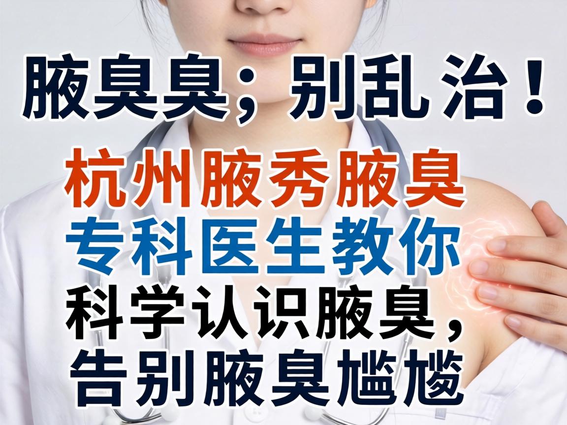 腋臭别乱治!杭州腋秀腋臭专科医生教你科学认识腋臭,告别腋臭尴尬 腋臭别乱治!杭州腋秀腋臭专科医生教你科学认识腋臭,告别腋臭尴尬