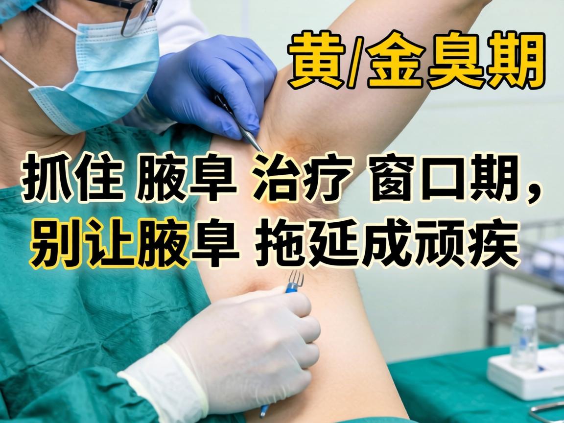 腋臭手术黄金期，抓住腋臭治疗窗口期，别让腋臭拖延成顽疾