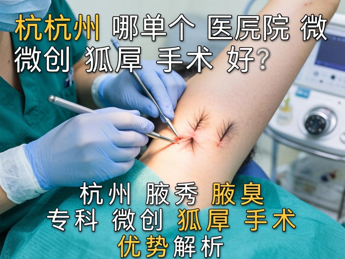 杭州哪个医院做微创狐臭手术好?杭州腋秀腋臭专科微创狐臭手术优势解析 杭州哪个医院做微创狐臭手术好?杭州腋秀腋臭专科微创狐臭手术优势解析