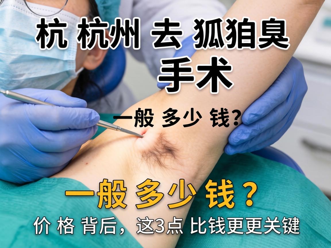杭州去狐臭手术一般多少钱？价格背后，这3点比钱更关键
