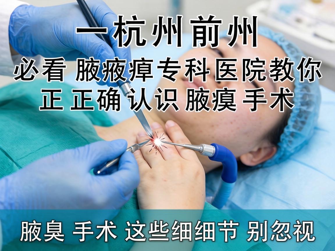腋臭手术前必看，杭州腋臭专科医院教你正确认识腋臭手术，腋臭手术这些细节别忽视
