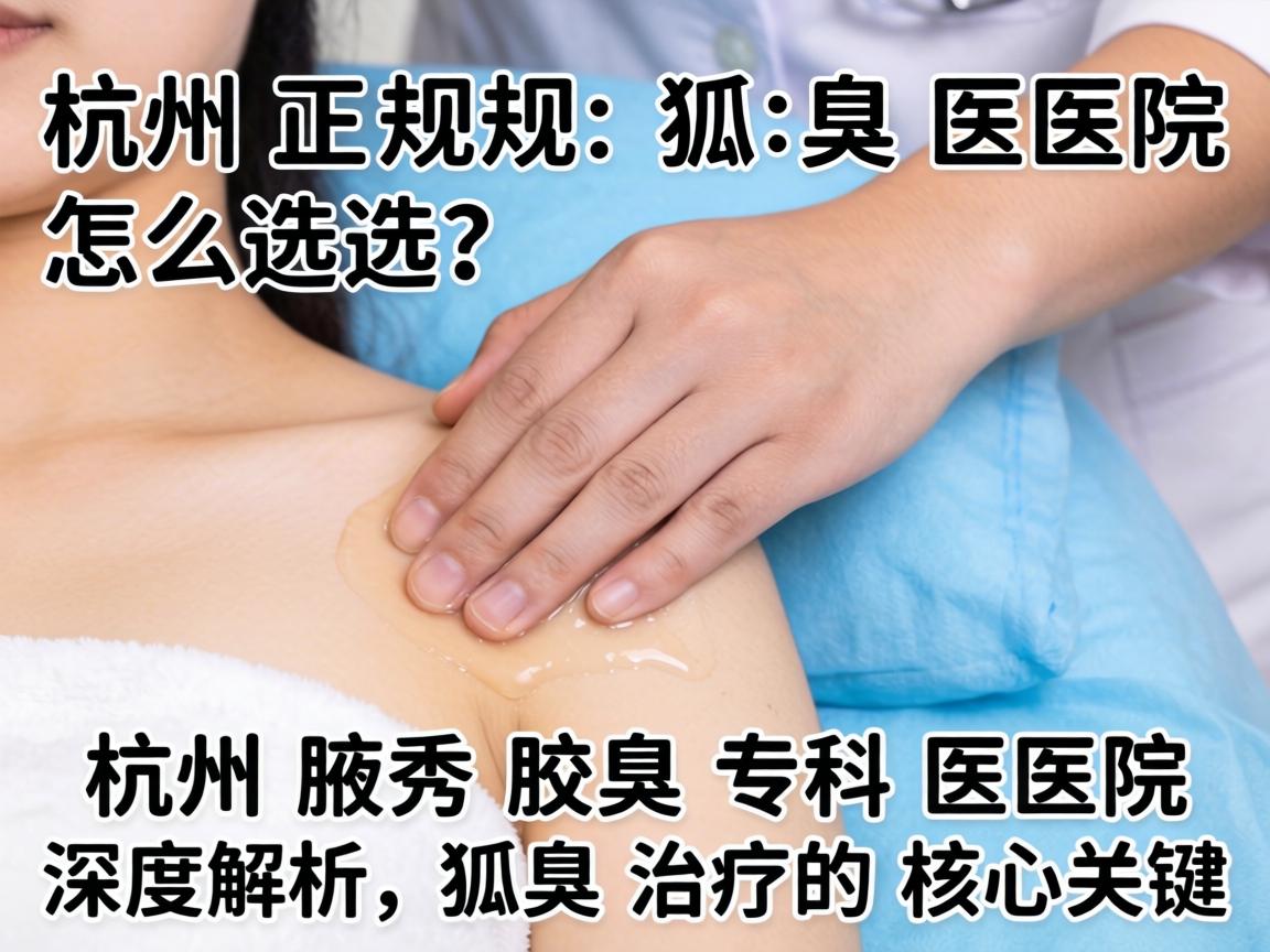 杭州正规狐臭医院怎么选？杭州腋秀腋臭专科医院深度解析，狐臭治疗的核心关键