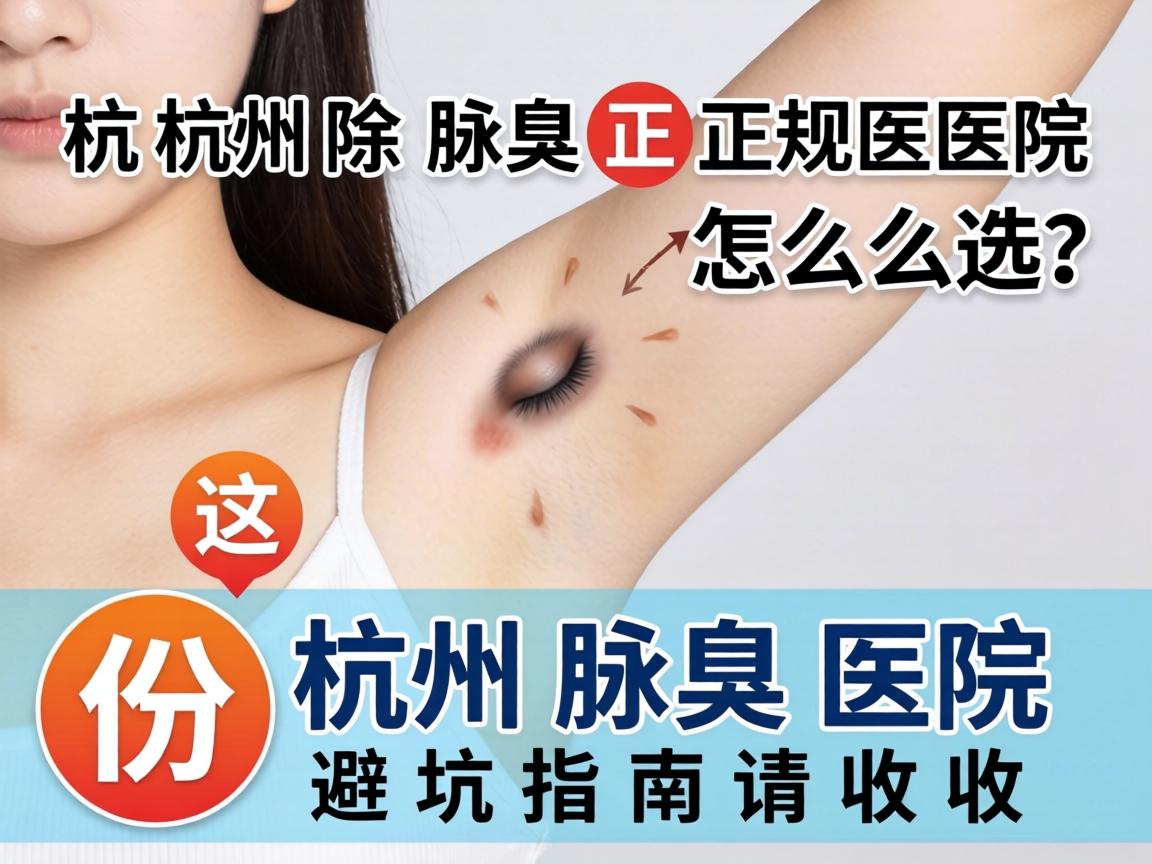 杭州除腋臭正规医院怎么选？这份杭州腋臭医院避坑指南请收好