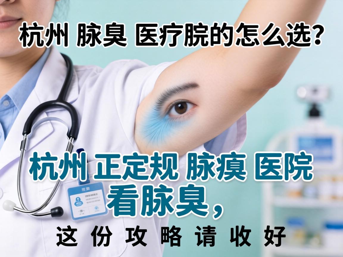 杭州腋臭医院怎么选？杭州正规腋臭医院看腋臭，这份攻略请收好