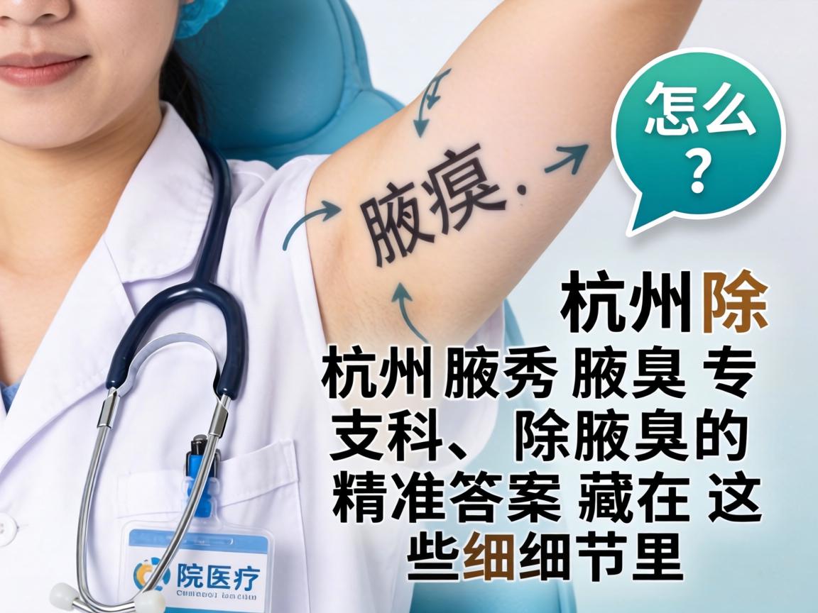 杭州除腋臭医院怎么选？杭州腋秀腋臭专科，除腋臭的精准答案藏在这些细节里
