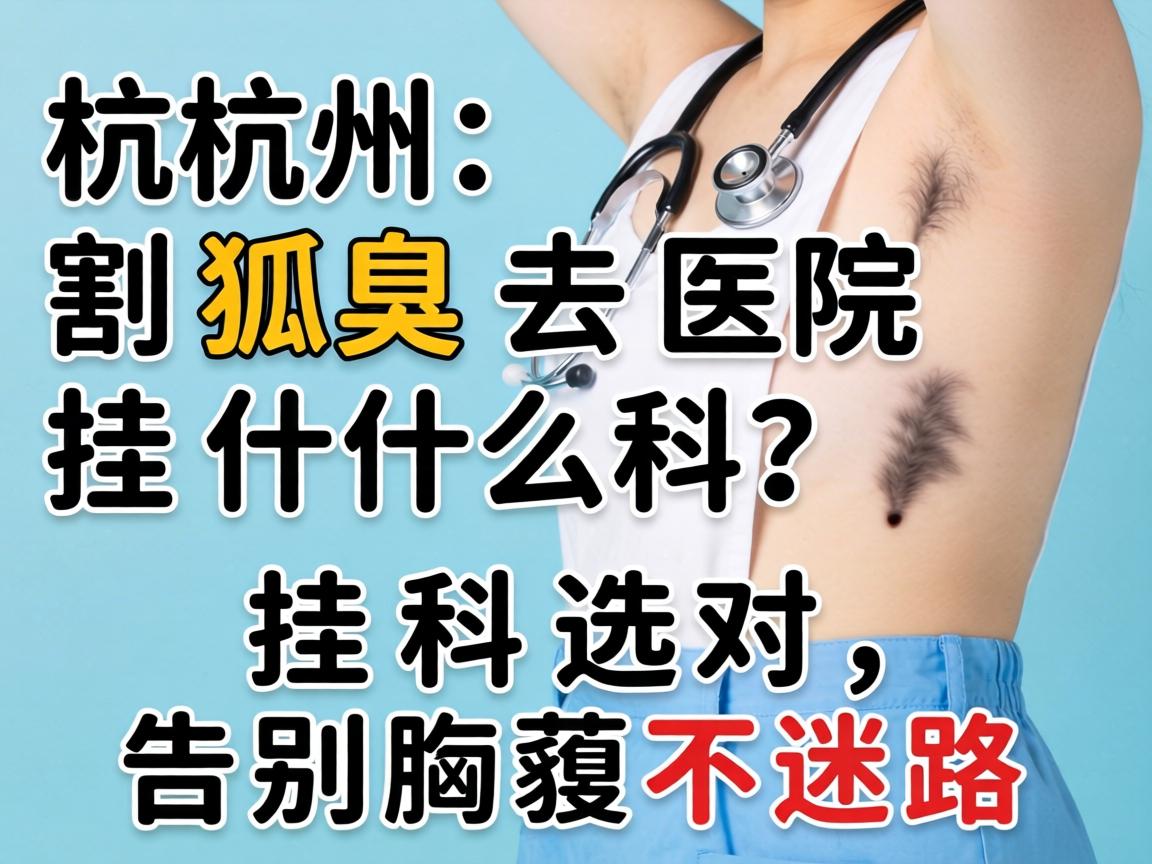 杭州割狐臭去医院挂什么科？挂科选对，告别腋臭不迷路