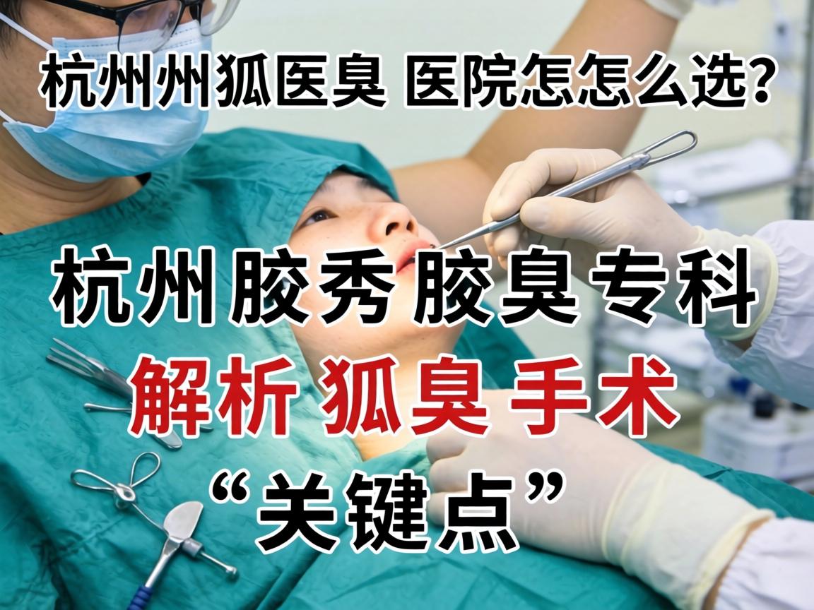 杭州狐臭手术医院怎么选？杭州腋秀腋臭专科解析狐臭手术关键点