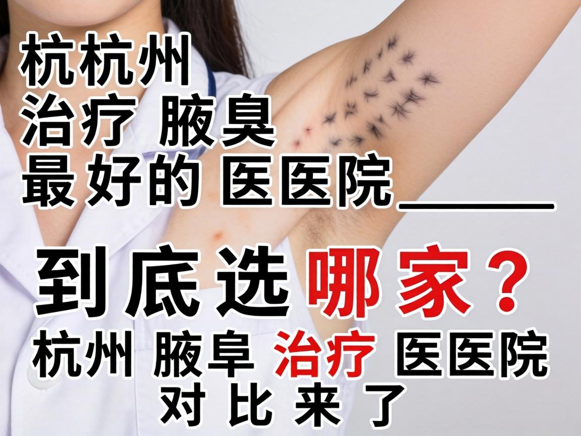 杭州治疗腋臭最好的医院，到底选哪家？杭州腋臭治疗医院对比来了