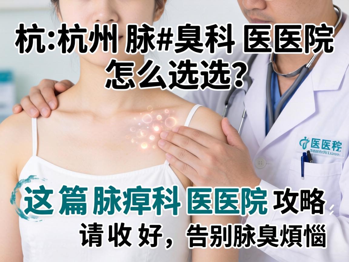 杭州腋臭科医院怎么选？这篇腋臭科医院攻略请收好，告别腋臭烦恼
