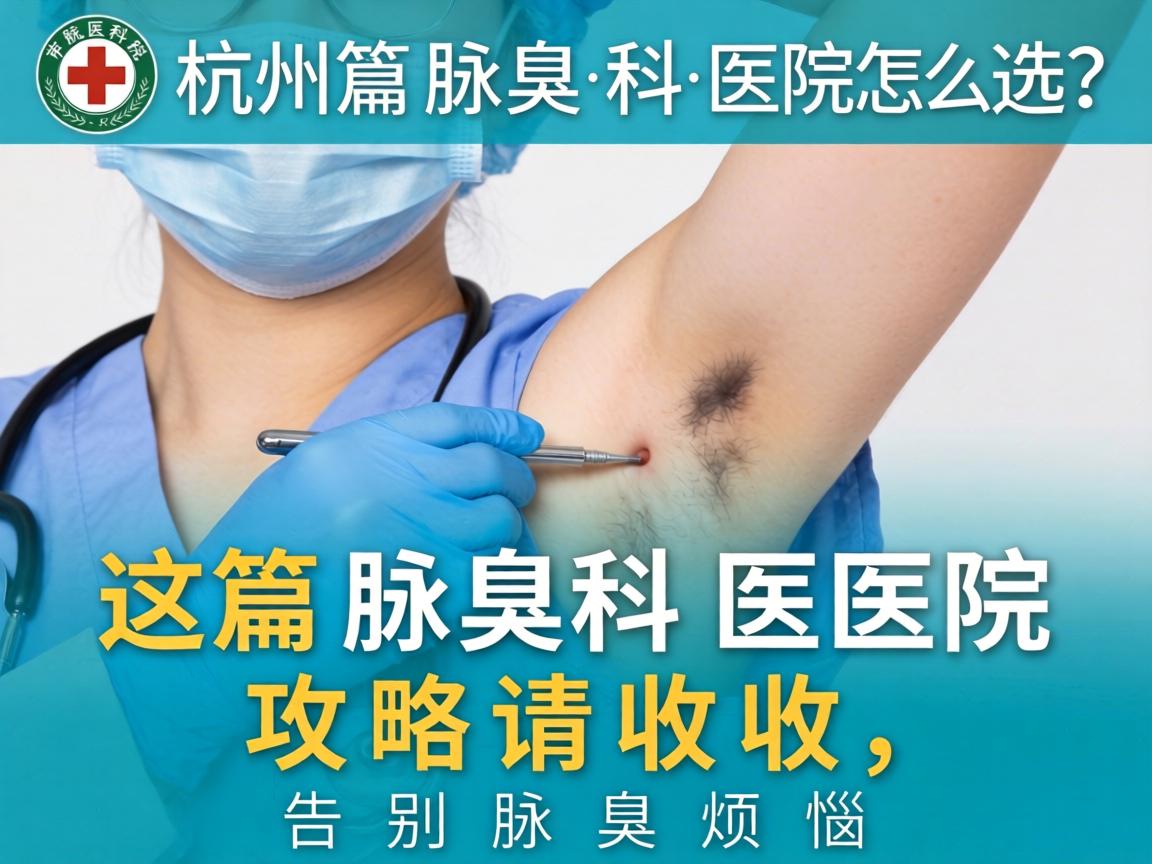 杭州腋臭科医院怎么选？这篇腋臭科医院攻略请收好，告别腋臭烦恼