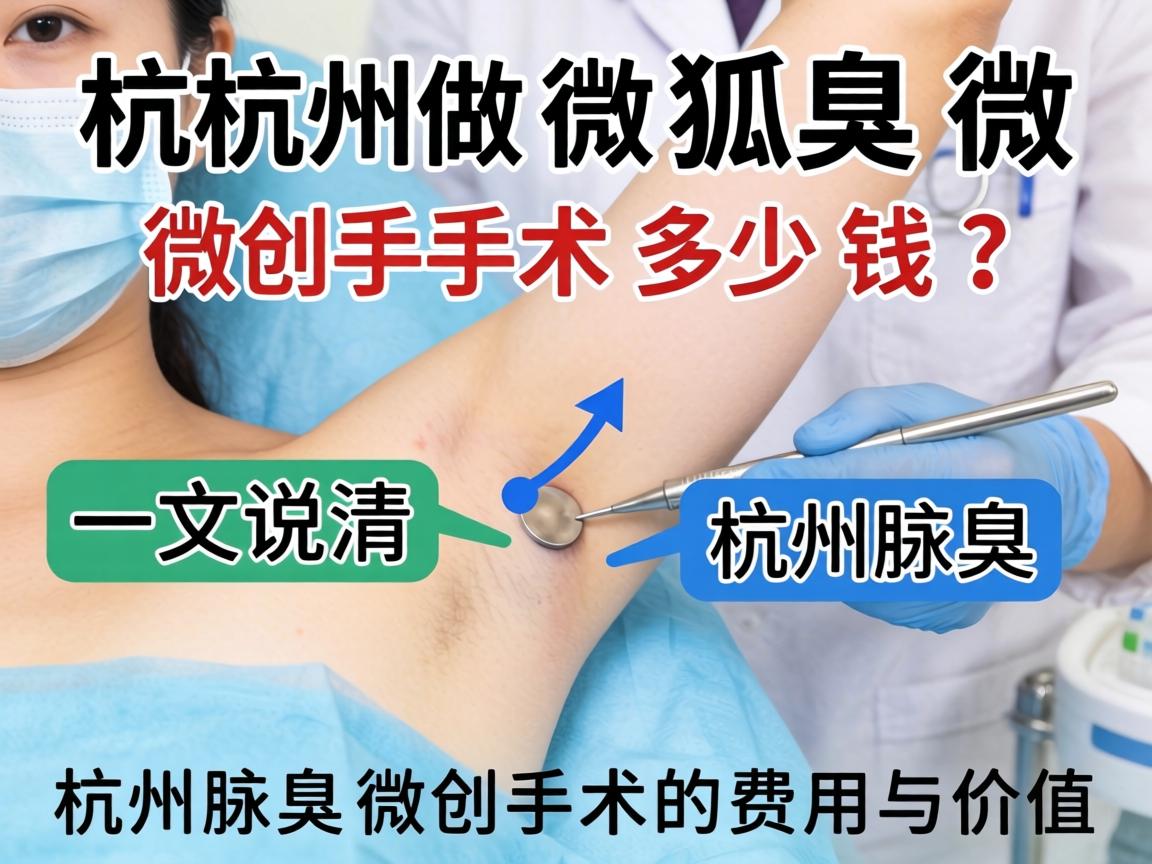 杭州做狐臭微创手术多少钱？一文说清杭州腋臭微创手术的费用与价值