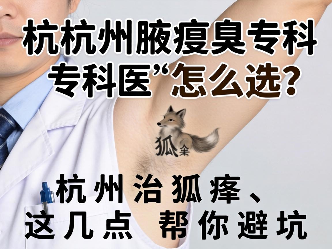 杭州腋臭专科医院怎么选？杭州治狐臭，这几点帮你避坑