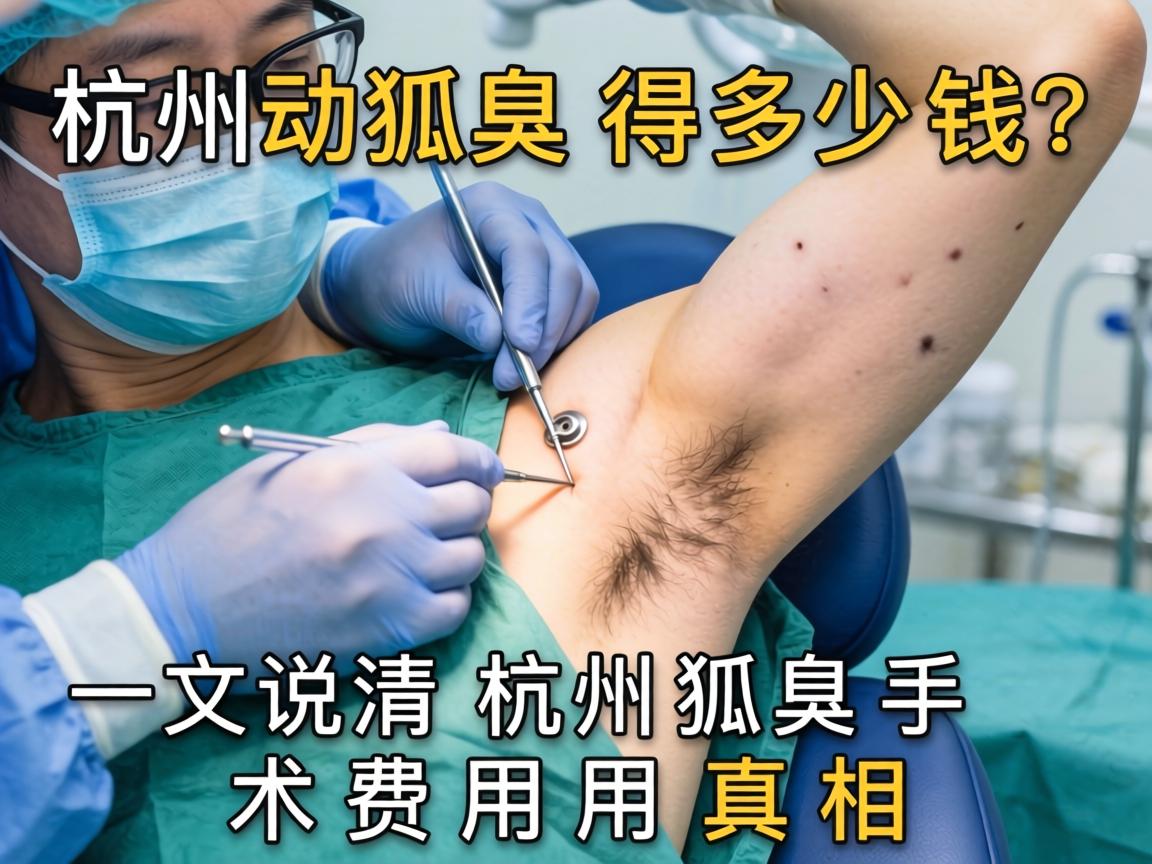 杭州狐臭动手术得多少钱？一文说清杭州狐臭手术费用真相
