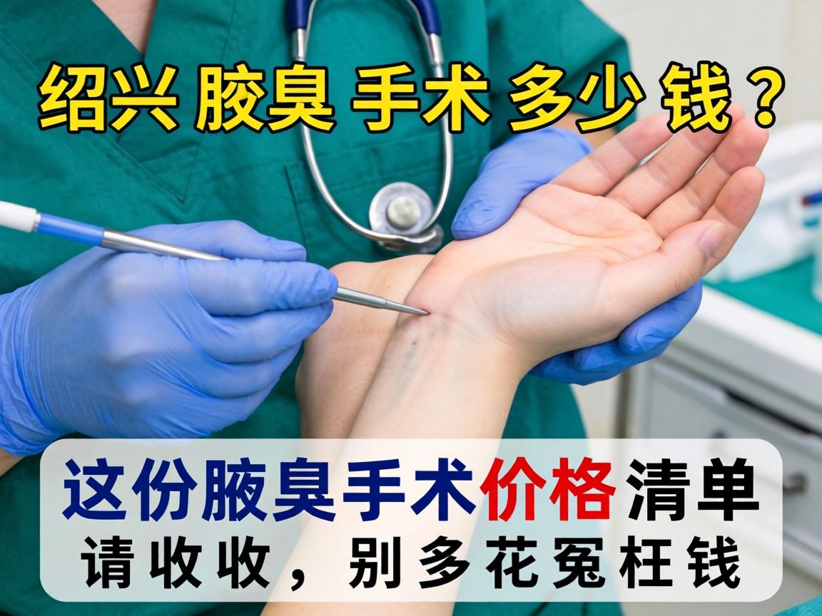 绍兴腋臭手术多少钱？这份腋臭手术价格清单请收好，别多花冤枉钱