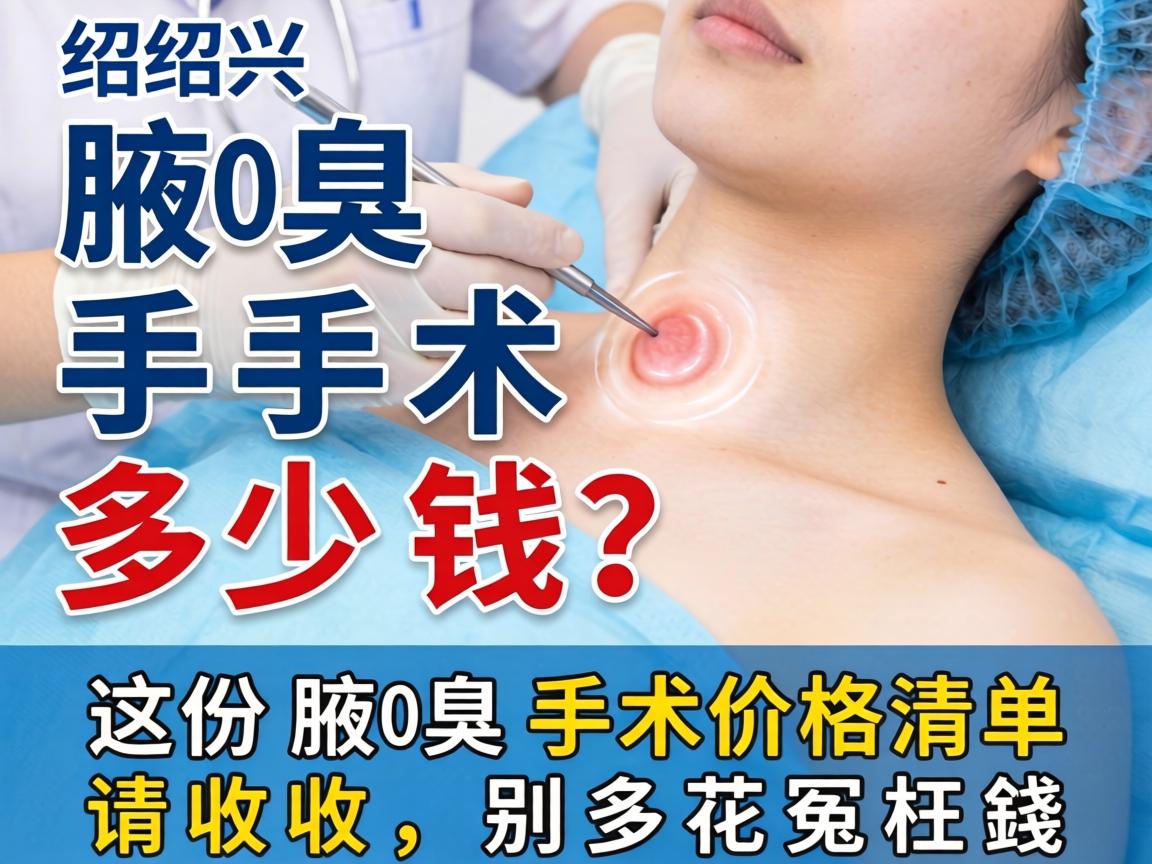 绍兴腋臭手术多少钱？这份腋臭手术价格清单请收好，别多花冤枉钱