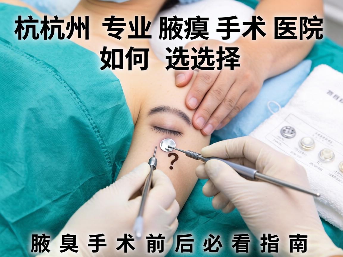 杭州腋臭手术，专业腋臭手术医院如何选择？腋臭手术前后必看指南