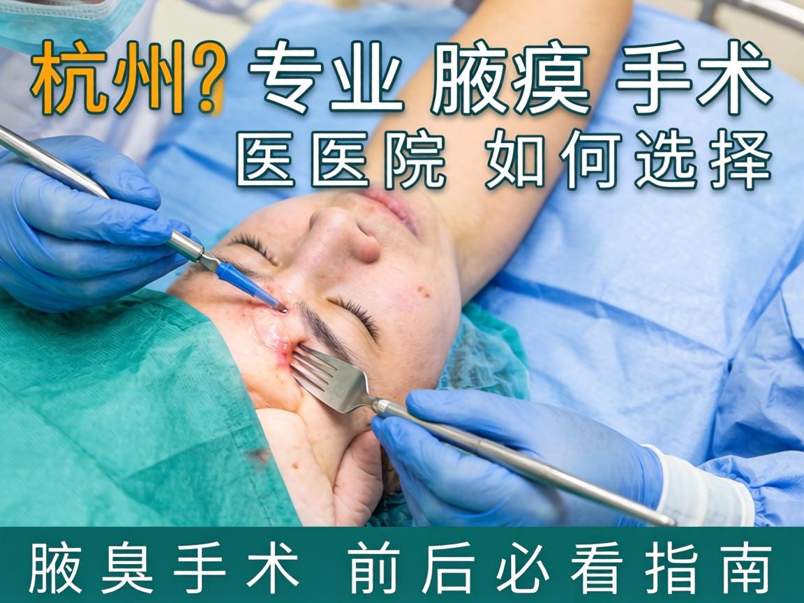 杭州腋臭手术，专业腋臭手术医院如何选择？腋臭手术前后必看指南