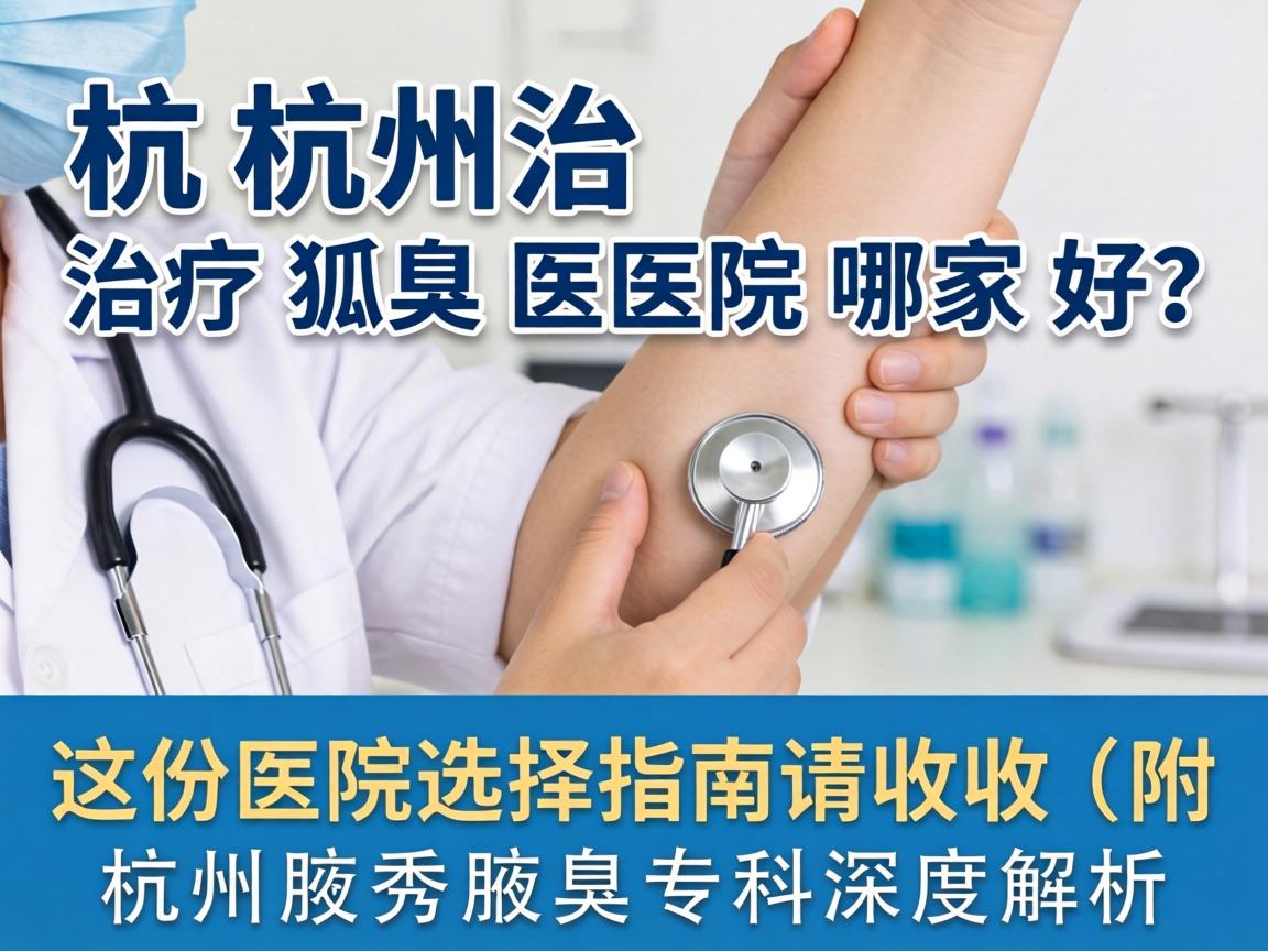 杭州治疗狐臭医院哪家好？这份医院选择指南请收好（附杭州腋秀腋臭专科深度解析）